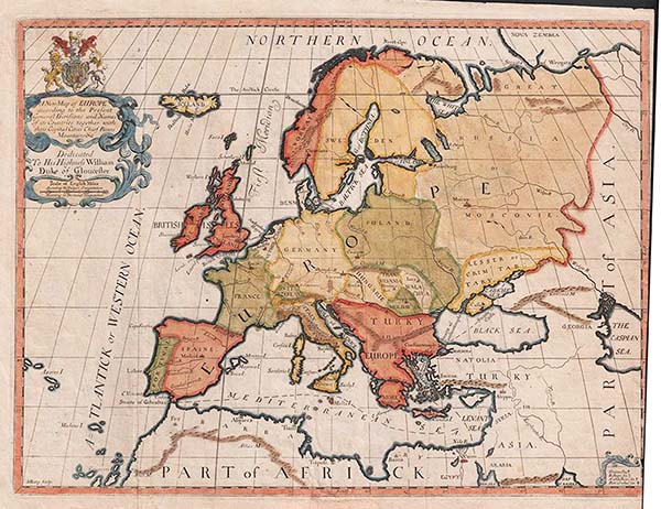 A New Map of Europe -  Edward Wells