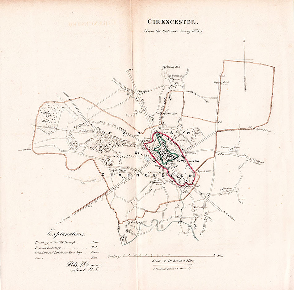 Cirencester Town Plan  -  RK Dawson