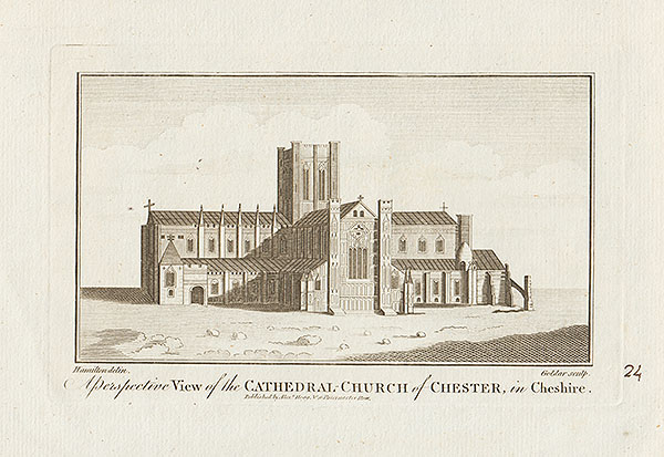 A Perspective View of the Cathedral Church of Chester in Cheshire 