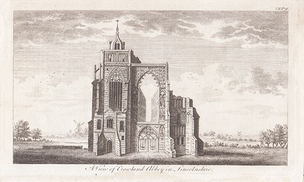 A View of Crowland Abbey in Lincolnshire 