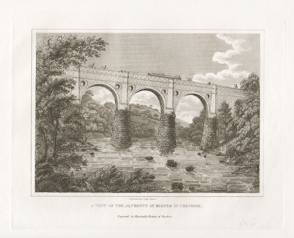 A View of the Aqueduct at Marple in Cheshire 