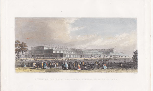 A view of the Great Industrial Exhibition in Hyde Park