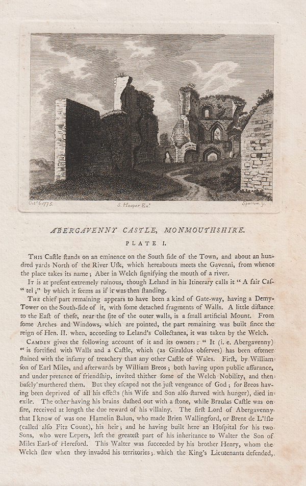 Abergavenny Castle Monmouthshire Plate 1