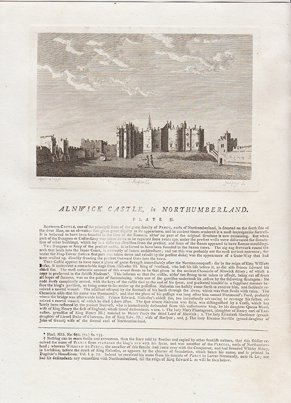 Alnwick Castle in Northumberland  Plate II