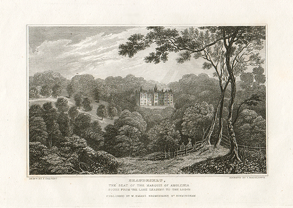 Beaudesert the Seat of the Marquis of Anglesea south from the lane leading to the lodge