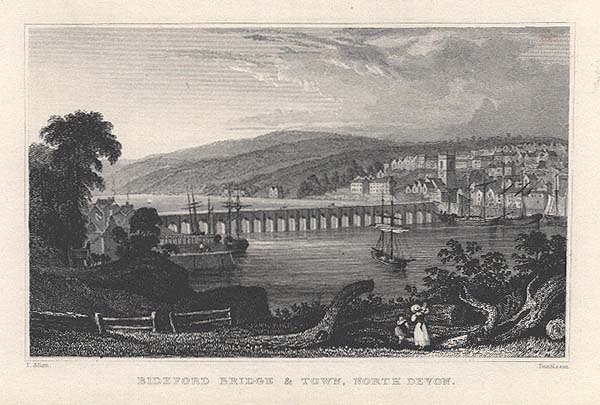 Bideford Bridge and Town North Devon