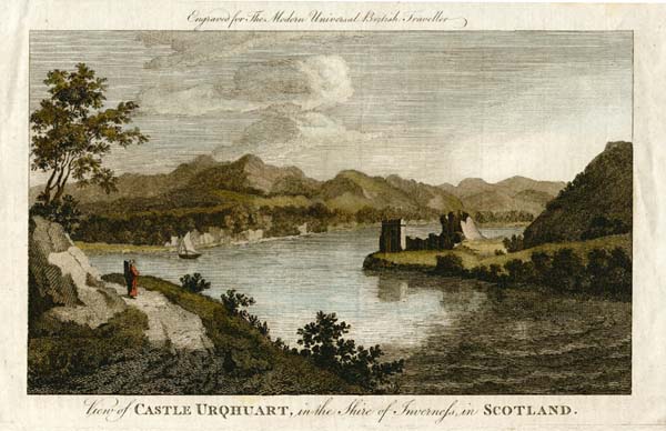 View of Castle Urqhuart in the shire of Inverness
