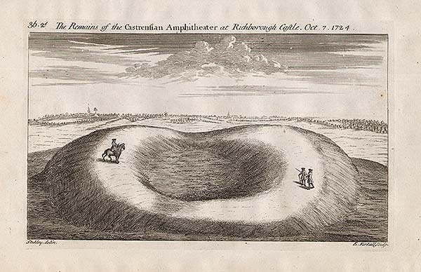 The Remains of the Castrensian Amphitheater at Richborough Castle  Oct 7 1724