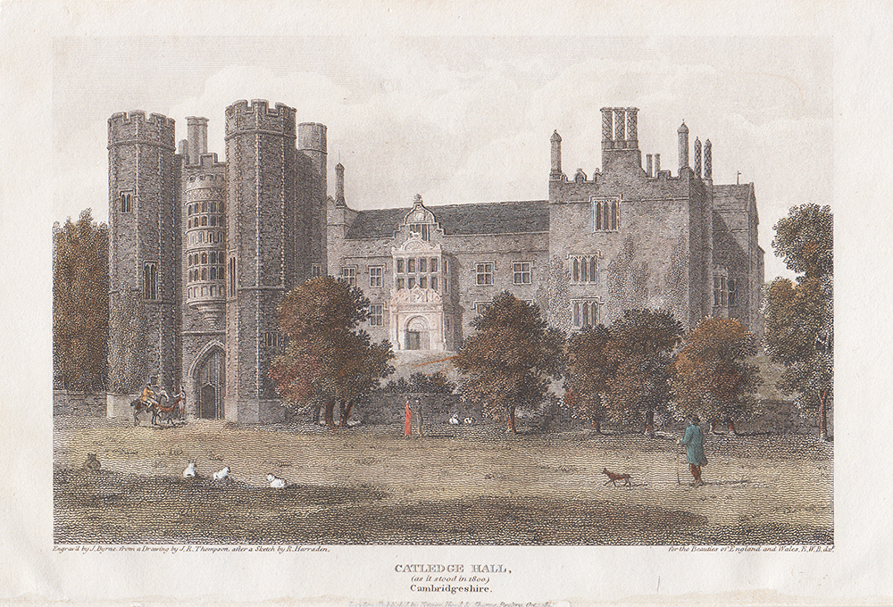 Catledge Hall as it stood in 1800  Cambridgeshire