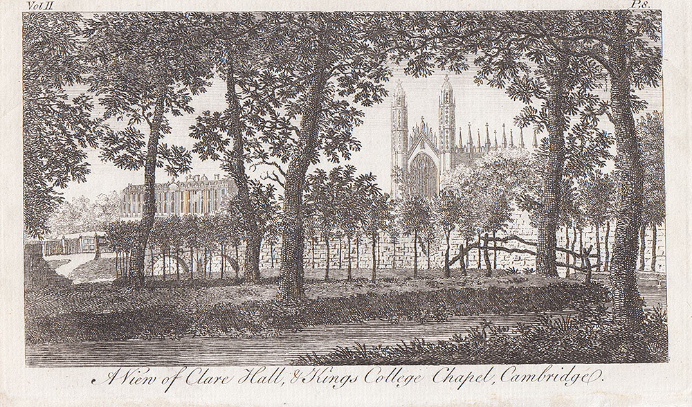 A View of Clare Hall & Kings College Chapel Cambridge 