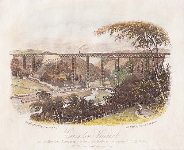 Crumlin Viaduct on the Newport Abergavenny & Hereford Railway Extension to Taff Vale  Mr Charles Liddell Engineer