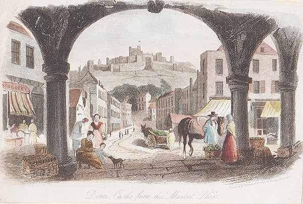 Dover Castle from the Market Place 