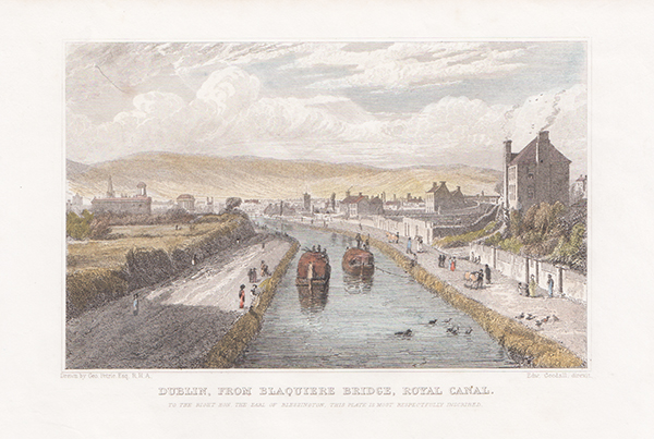 Dublin from Blaquiere Bridge Royal Canal