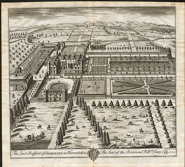 The East Prospect of Charlecote in Warwickshire The Seat of Reverend Willm Lucy Esq 1722