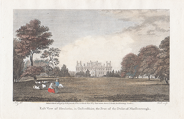 East View of Blenheim in Oxfordshire the Seat of the Duke of Marlborough