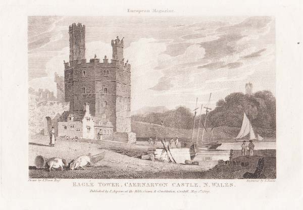 Eagle Tower Caernarvon Castle N Wales 