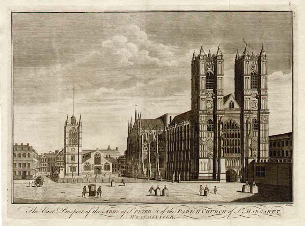 The East Prospect of the Abby of St Peter & of the Parish Curch of St Margaret Westminster