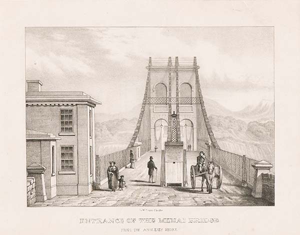 Entrance of the Menai Bridge - From the Anglesey shore 