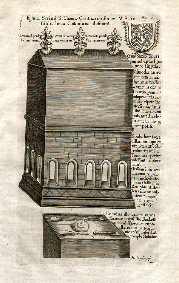 Figura Scriny S Thomae Cantuariensis ex MS in Bibliotheca Cottoniana Desumpta