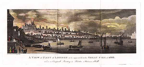 A View of Part of London as it appeared in the Great Fire of 1666