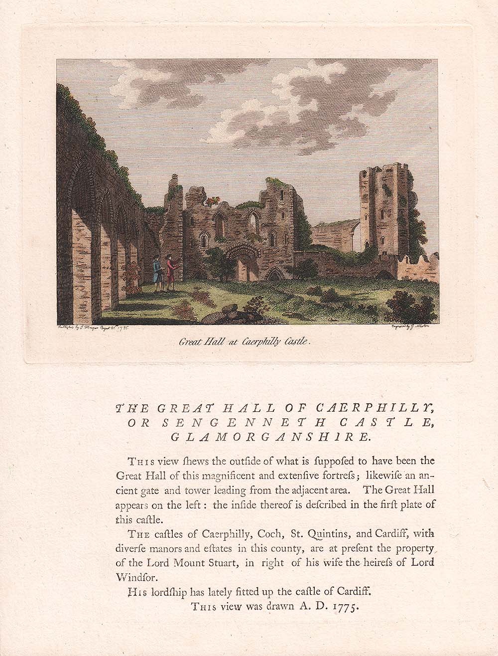 The Great Hall of Caerphilly or Sengenneth Castle Glamorganshire