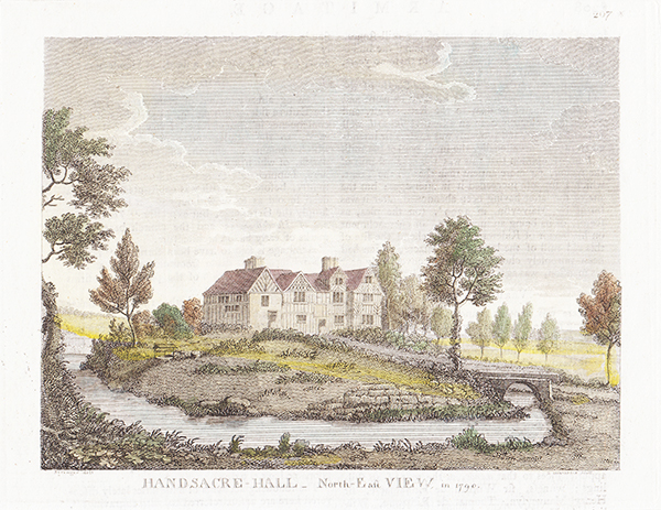 Handsacre Hall - North East view in 1790 