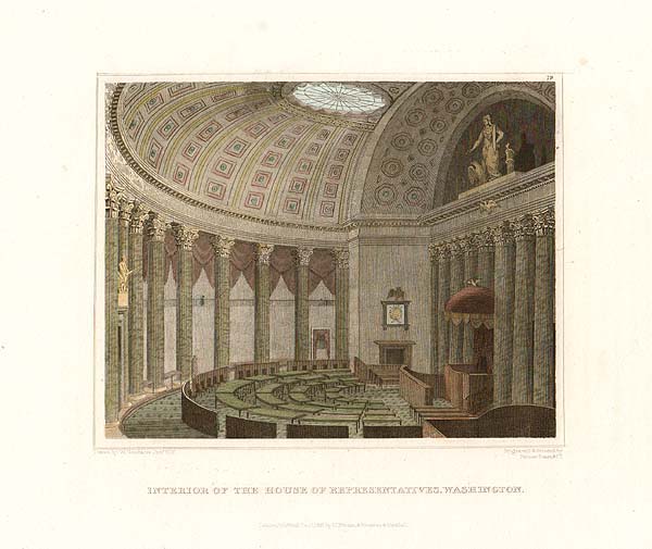 Interior of the House of Representatives, Washington.