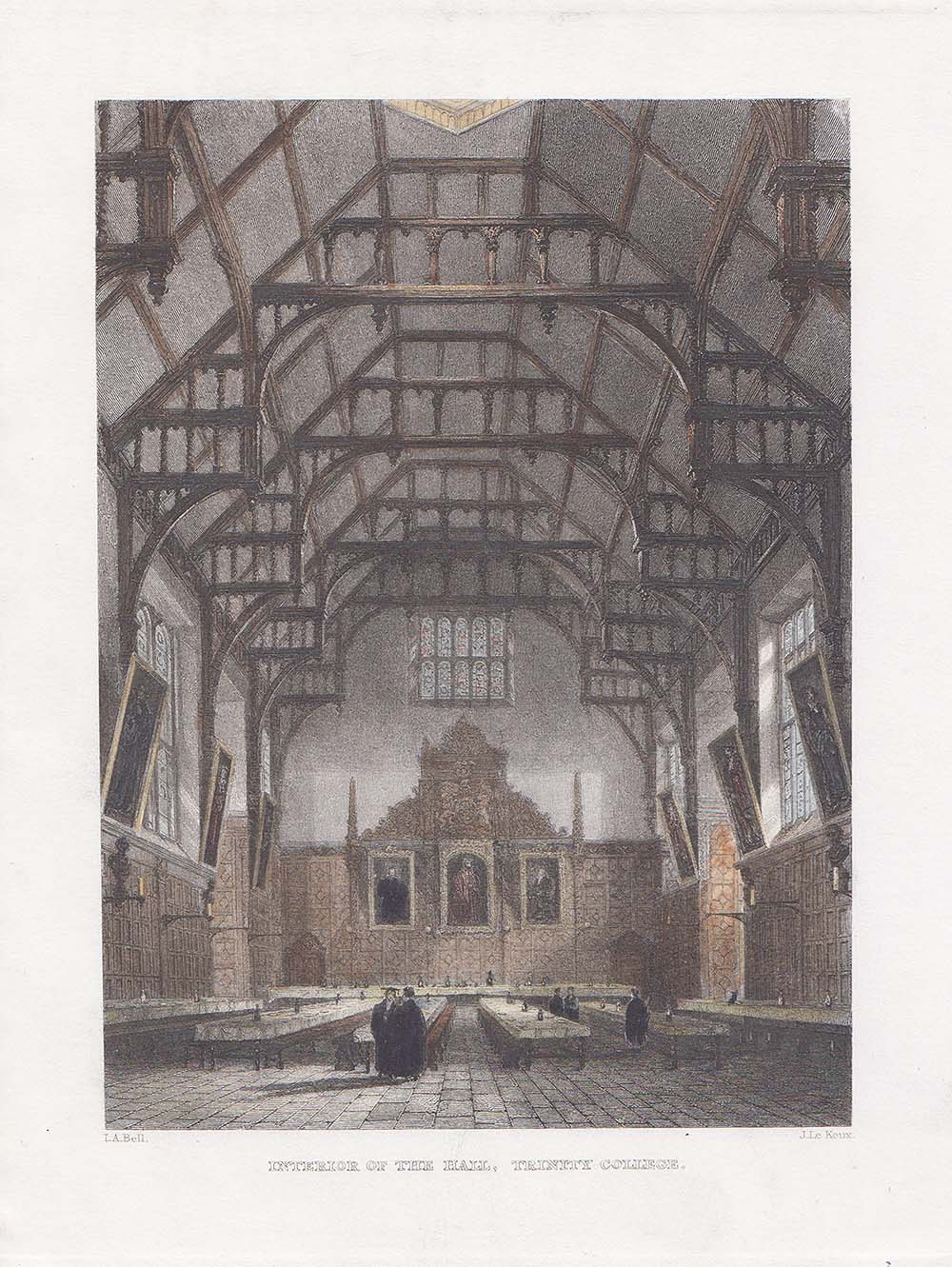 Interior of the Hall, Trinity College.