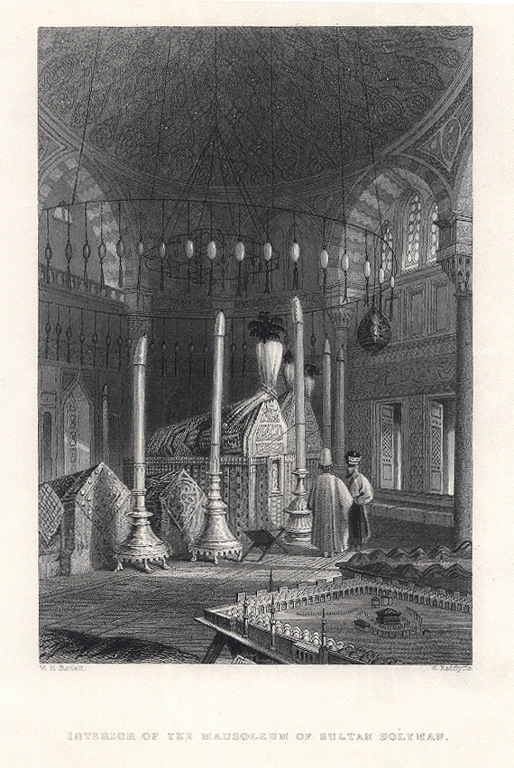 Interior of the Mausoleum of Sultan Solyman.