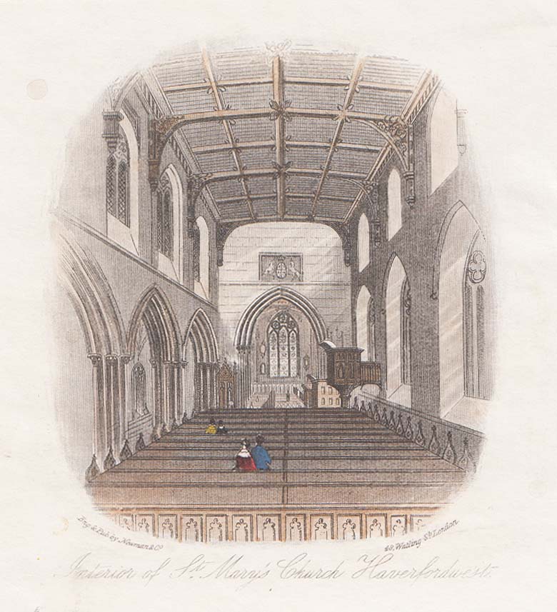 Interior of St Mary's Church Haverfordwest