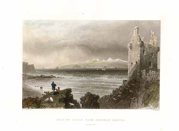 Isle of Arran from Greenan Castle Ayrshire
