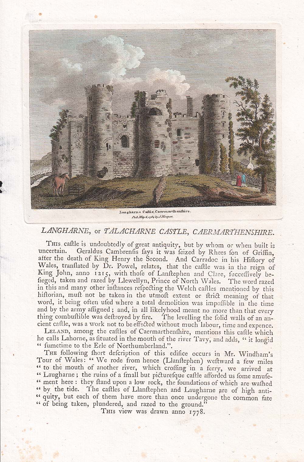 Langharne or Talacharne Castle Caermarthenshire
