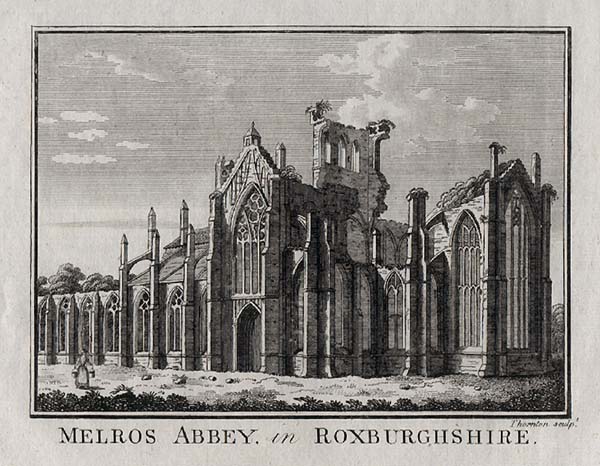 Melrose Abbey in Roxburghshire