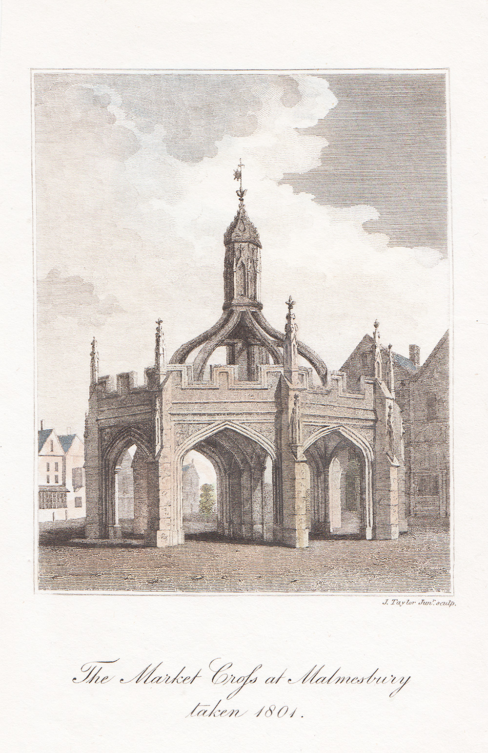 The Market Cross at Malmesbury taken 1801