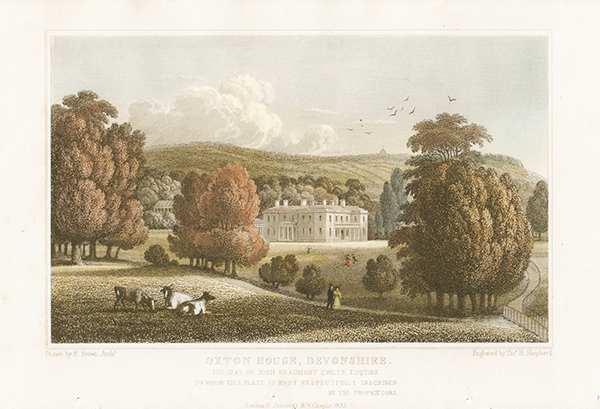 Oxton House The Seat of John Beaumont Swete Esquire 