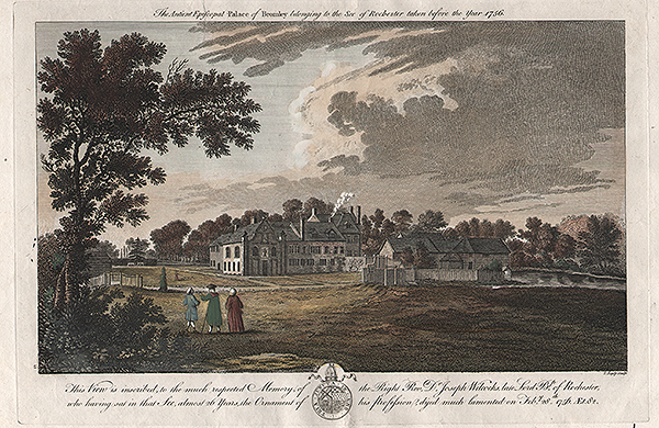 The Antient Episcopal Palace of Bromley belonging to the See of Rochester taken before the Year 1756