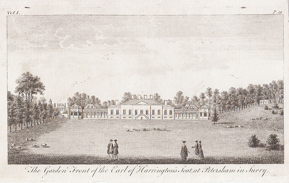 The Garden Front of the Earl of Harrington's Seat at Petersham