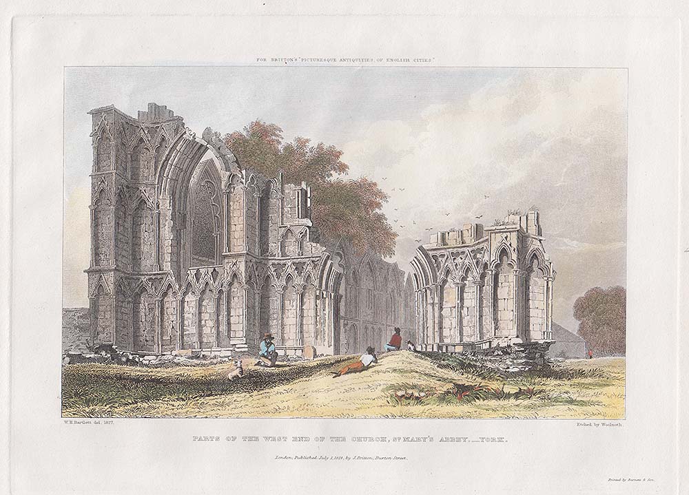 Parts of the West End of the Churh of St. Mary's Abbey, York.