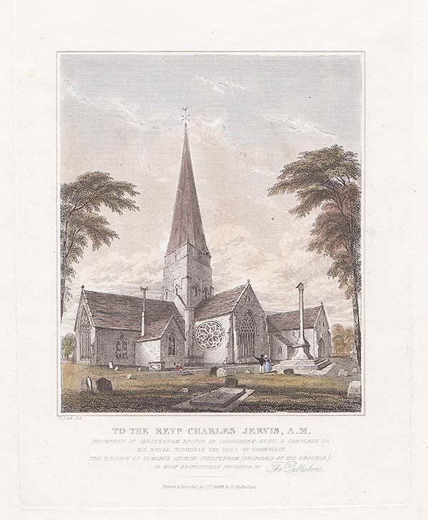 N E View of St Mary's Church Cheltenham 