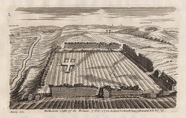 Richborough Castle of the Romans 7 Oct 1722