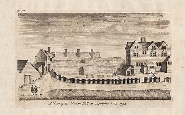 A Piece of the Roman Wall at Rochester 7 Oct 1724