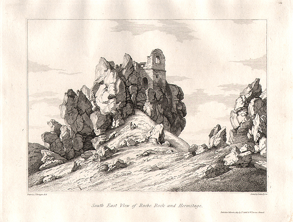 South East View of Roche Rock and Hermitage