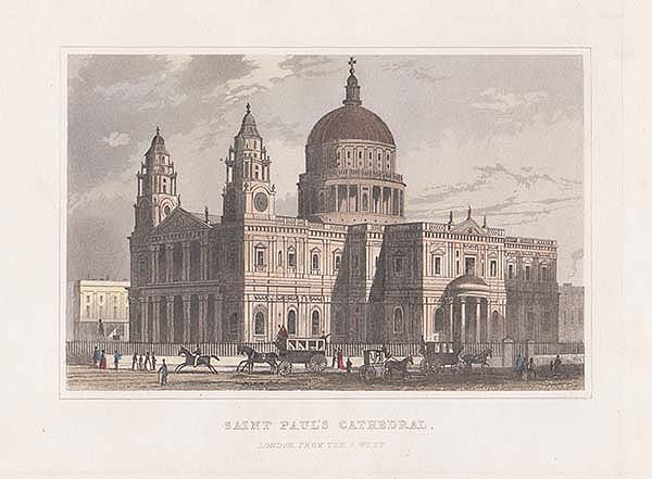 Saint Paul's Cathedral London from the S West