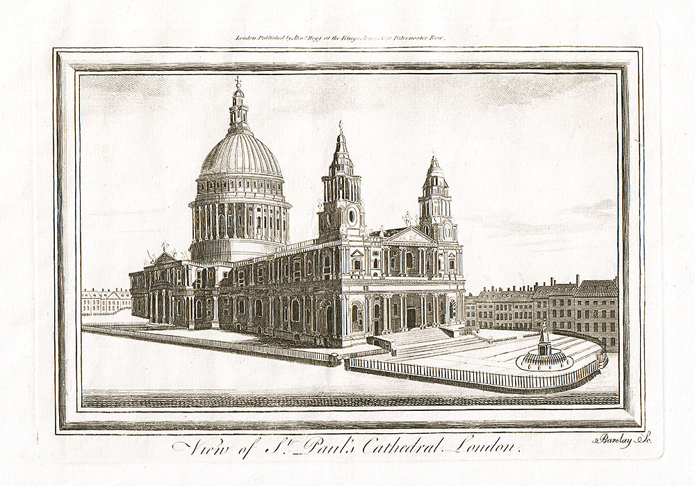 View of St. Paul's Cathedral, London.