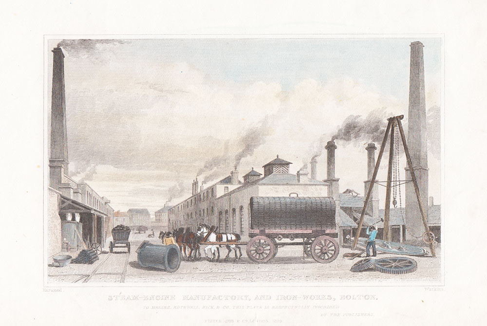 Steam Engine Manufactory, and Iron Works, Bolton. 