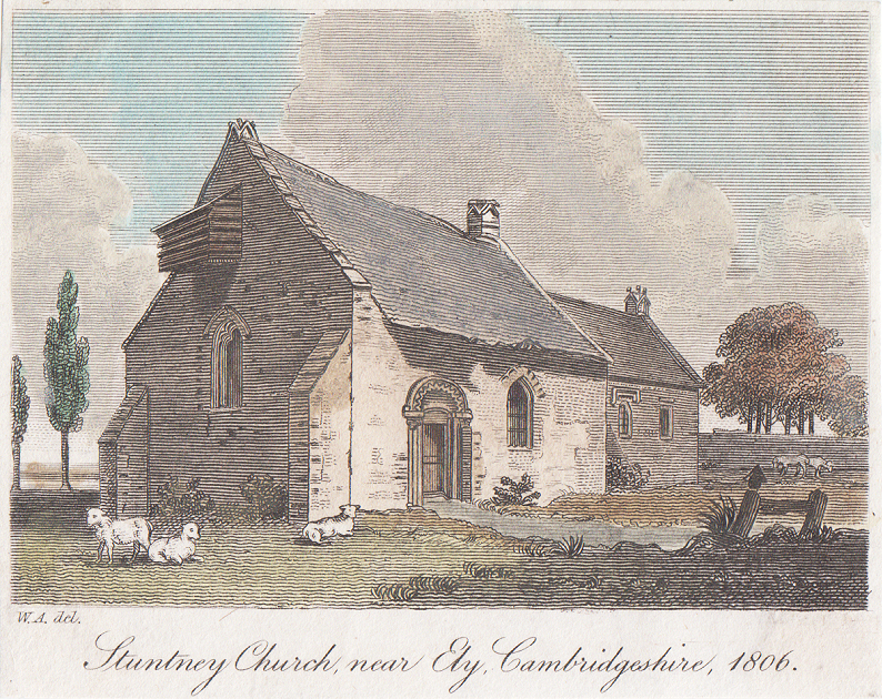 Stuntney Church near Ely Cambridgeshire 1806