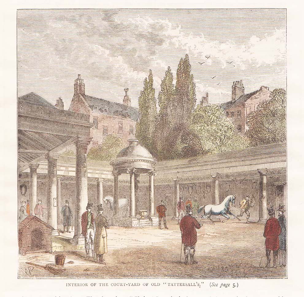 Interior of the Court-Yard of Old Tattersall's.  
