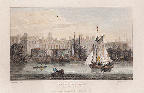 The Custom House  Destroyed by Fire  Feb 12th 1814