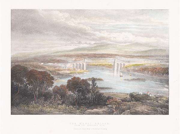 The Menai Bridge from the Anglesey Side