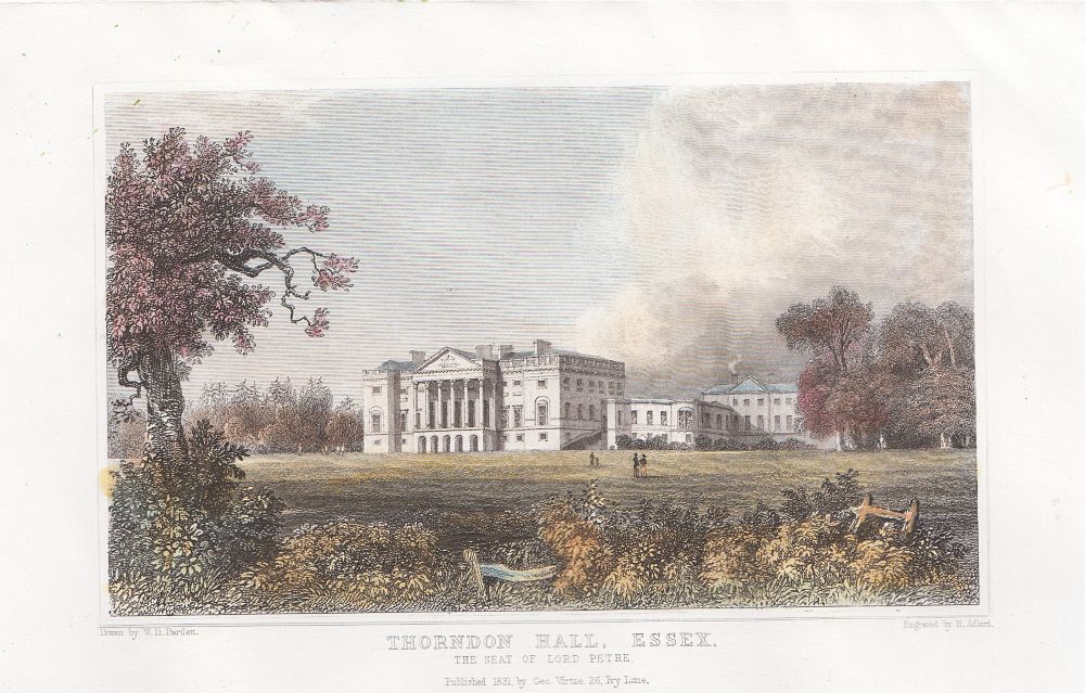 Thorndon Hall, Essex, the Seat of Lord Petre.